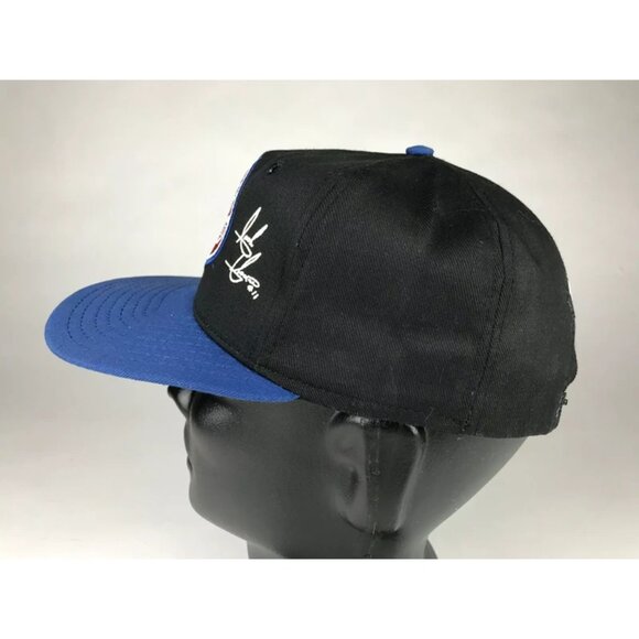 VTG AJD Mens Black Blue Detroit Pistons Isaiah Thomas Snapback Hat Size One Size - Picture 3 of 6